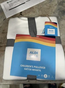 Aldi Gear 2025 Children’s white Pullover Sweatshirt Size S 6/7 ALDI - Picture 1 of 3