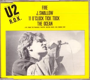 U2 R.O.K. (Fire) CD Single w/ Fire, J. Swallow, 11 O’Clock Tick Tock, The Ocean - Picture 1 of 1