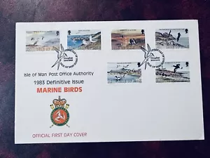 Isle of Man 1983 FDC Cover Marine Birds Definitives ISSUE DOUGLAS POSTMARK - Picture 1 of 2