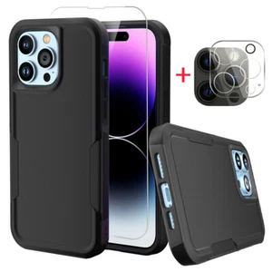 Para iPhone 14 Pro Max Case Slim Fashion Rugged Cover, protector de pantalla, película de lente - Imagen 1 de 19