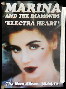 Marina And The Diamonds Electra Heart Rare 2012 Shop Window Promo poster - Picture 1 of 2