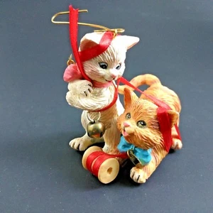 RARE Carlton Christmas Ornament 1997 Merry Mischief Makers Kitten  2nd In Series - Picture 1 of 12
