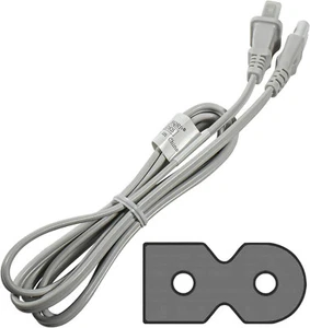 Cable de alimentación de CA blanco HQRP para Sharp AQUOS LC-19SB28UT, LC-32D7U LC-32E67 LC-32G4 - Imagen 1 de 10