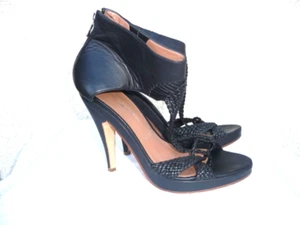 SIGERSON MORRISON MADE IN ITALY LEATHER SHOES SIZE 8 BLACK - Picture 1 of 8