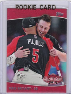 Tarjeta de novato Kris Bryant 2015 Topps All-Star Game BÉISBOL RC Cub con ALBERT PUJOLS - Imagen 1 de 2