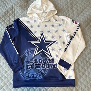 Dallas Cowboys Hoodie Sweatshirt Lightweight Blue Winter Fan Apparel Americas - Picture 1 of 5