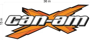 CAN-AM X / ORANGE / 36" Vinyl Vehicle Graphics Sticker Decal - Picture 1 of 3