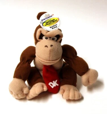 Bolsa de frijoles de felpa Donkey Kong 1997 Nintendo 64 vintage con etiquetas 7 pulgadas Foto 1 de 4