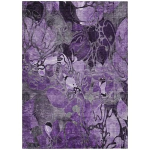 Addison Rugs Chantille ACN558 Purple 3' x 5 Indoor Outdoor Area Rug Stain - Picture 1 of 7