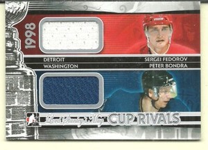 2013-14 ITG Lord Stanley's Mug Cup Rivals JSY #CRI05 Sergei Fedorov/Peter Bondra