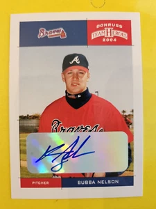 2004 Donruss Team Heroes Autographs #35 Bubba Nelson Atlanta Braves - Picture 1 of 2