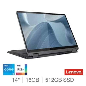 Lenovo IdeaPad Flex 5 Intel i5 16GB RAM 512GB SSD 14'' 82R700NQUK 2-in-1 SEALED - Picture 1 of 8