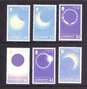ALDERNEY 1999 Eclissi solare 6v MNH** - Picture 1 of 1
