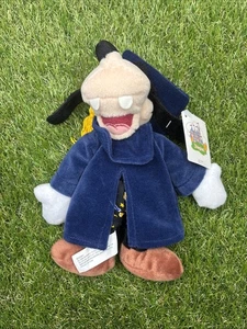 Disney Goofy Graduation Bean Bag Plush 1990s Blue Cap & Gown - Picture 1 of 4