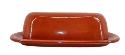 Pottery Barn Sausalito Amber Ceramic Covered Butter Dish 1/4 Pound Capacity Read - Image 1 of 4
