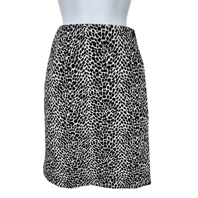 Falda corta envolvente de terciopelo con estampado animal forrada Liz Claiborne Lizsport para mujer talla 10 Foto 1 de 4
