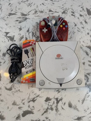 Sega Dreamcast HKT-3020 White Console w/  Red Controller & Tremor Pack Tested - Image 1 of 4