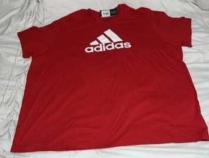 Adidas Badge of Sport Men’s Size 4XL short sleeve T-shirt Red White - Picture 1 of 11