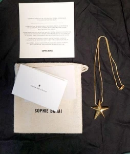 SOPHIE BUHAI Star Motif Necklace Gold Silver 925 Rare Gold Coating Handmade - Picture 1 of 12