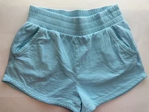 Athleta Girl Light Blue Athletic Shorts Size XXL 16 Cotton - Picture 1 of 5