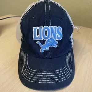Sombrero de papá camionero ajustable limpieza arrastrero negro marca Detroit Lions '47 - Imagen 1 de 4