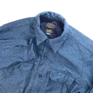 Pendleton Board Shirt Mens Medium Blue Loop Collar Outdoor Gorpcore Virgin Wool - Picture 1 of 20