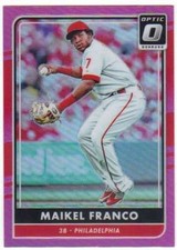 2016 Panini Donruss Optic Pink Refractor #140 Maikel Franco Phillies