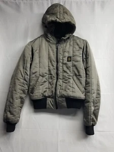 RefrigiWear Jacket Youth Large Gray Full Zip Insulated Hooded See Pics - Picture 1 of 18