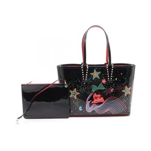 Christian Louboutin CABATA SMALL Tote Bag 1235009M024 Patent leather Black NEW - Picture 1 of 4