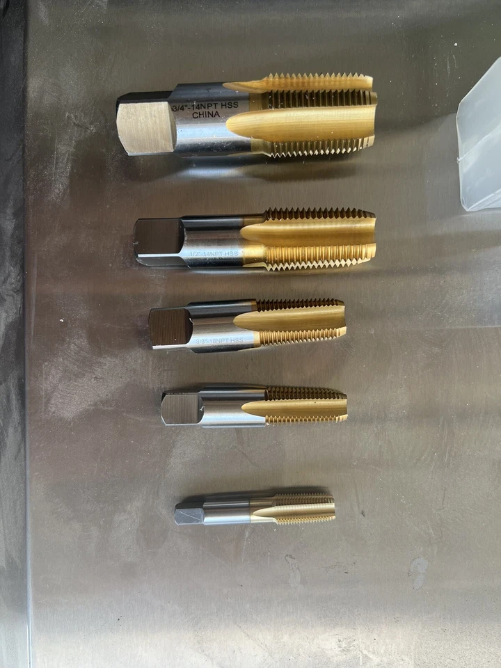 WESTWARD Pipe Tap, 3/4" , 1/2 , 3/8 , 1/4, 1/8 Semi-Bottoming, 5 Flutes, NPT …. - Image 1 of 1