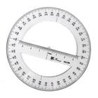 360 Degree Compass Protractor Ruler 9.84inch Transparent Math Drafting Tool for