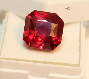 Certified 14.00 Ct Natural BURMA Pigeon Blood Red Ruby Unheated Loose Gemstone - Picture 1 of 7