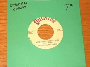 NOVELTY CHRISTMAS 45 RPM - RUDOLPH&GANG - YULETIDE 7233 - HERE COMES FATTY CLAUS - Imagen 1 de 2