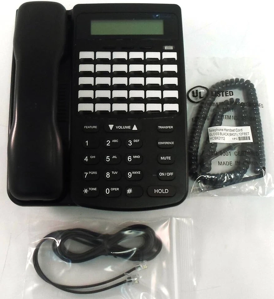 Comdial DX80 DX-80 7260-00 HAC Black LCD Office Phone Tech Tested YEAR WARRANTY - Image 1 of 3