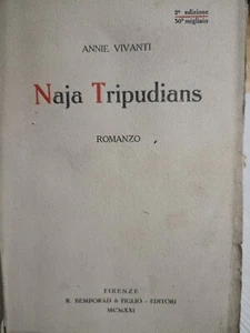 OV2 Naja Tripudians Annie Vivanti 1921 seconda ed. numerata - Imagen 1 de 3