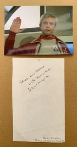 Nigel Pegram Space 1999, Tomorrow People, The Professionals Signed paper - Picture 1 of 3