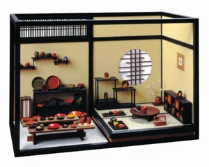Miniature Craft Kit Japanese Lacquerware Shop Large Rakuza Diorama Made in Japan - Picture 1 of 3