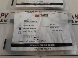 Framo 556040303 Washer F/blin 8130105023 - Picture 1 of 5
