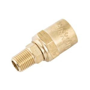 STEELMAN 3/8-Inch ID Reusable Brass Pneumatic Hose Fitting, 60366 - Picture 1 of 4