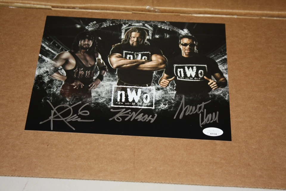 NWO WCW WWE АУТСАЙДЕРЫ КЕВИН НЭШ СКОТТ ХОЛЛ XPAC6 ПОДПИСЬ 8 X 10 ФОТО JSA - Изображение 1 из 1