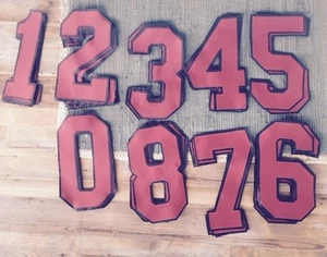 Camiseta deportiva de hockey azul marino roja solo 12" juego de números de sarga de aparejo 106 - Imagen 1 de 1