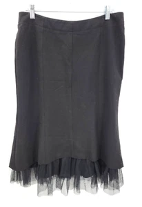 Falda Fleurish Vintage Para Mujer 11 Negro Dobladillo Encaje Steampunk Capricho Grunge Y2K - Imagen 1 de 9