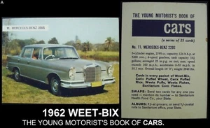 Mercedes-Benz 220S - WEET-BIX 1962 "The young motorist's book of CARS. - Picture 1 of 3