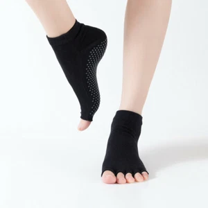 Women Soft Yoga Socks Non Slip Toeless Sock For Pilates Barre Ballet Non-Slip FY - Picture 1 of 18