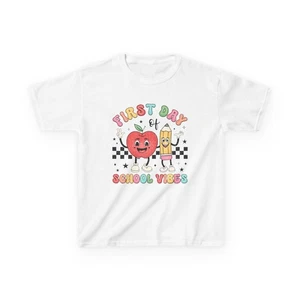 Back to School Kids Tee, First Day of School Shirt, Funny Children's T-Shirt, - Picture 1 of 5