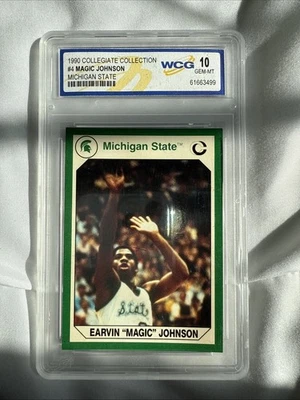 1990 Collegiate Collection Magic Johnson Michigan State Mint 10 Gem Mint NICE!! - Image 1 of 2