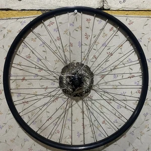 27.5” (650b) DRC Rim On Shimano HB-RM35 Disc Brake Front Wheel Q/R 584-25 - Picture 1 of 4