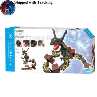 Kawada Nanoblock Pokémon Black Rayquaza Extreme DX NBPM_104 7 x 42 x 21 cm idades - Imagem 1 de 4
