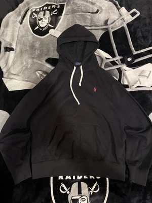 Polo Ralph Lauren 黑色套衫连帽衫,尺寸 L — 第 1/4 张图片
