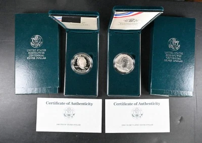 1990 Eisenhower Centennial Silver Proof Dollar $1 Uncirculated Coins US Mint - Image 1 of 2